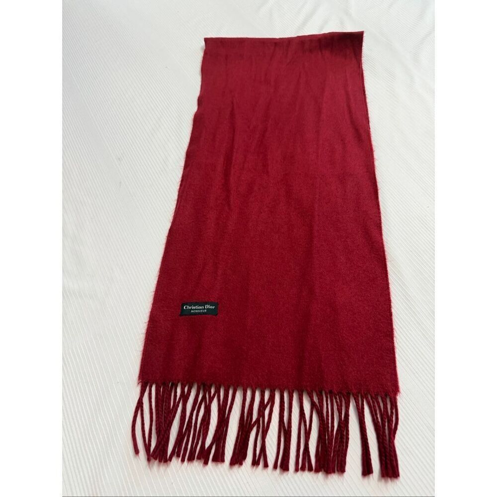 Christian Dior Monsieur Vintage Red Scarf